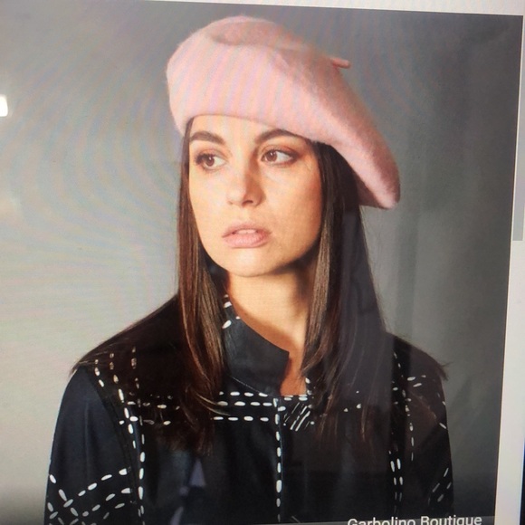 Top Hope 90% wool 10% nylon spot clean only Beret. Soft pink. - Picture 9 of 11